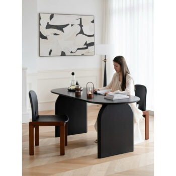 Bàn Moon gỗ MDF 1m6 | Cowodecor