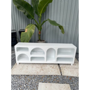 [ảnh thật - cowodecor] Tủ tivi trang trí Santo cạnh bo 160x58x30 #cowo