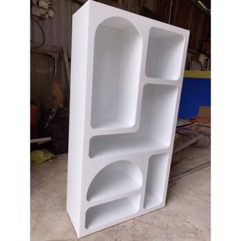 [ảnh thật] Tủ gỗ kệ sách gỗ trang trí sơn trắng COWO DECOR