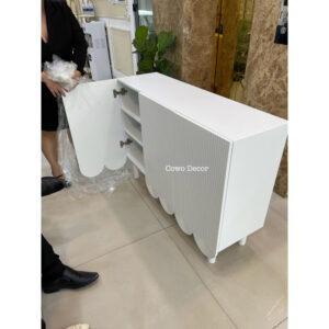 Tủ tivi cánh hoạ tiết Rèm | Cowodecor