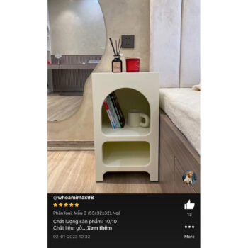 [Cowo Decor] Kệ đèn, tủ đầu giường gỗ MDF sơn màu