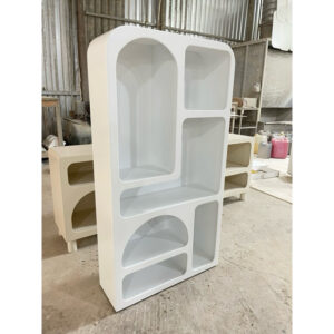 [ảnh thật] Tủ gỗ kệ sách gỗ trang trí sơn trắng COWO DECOR