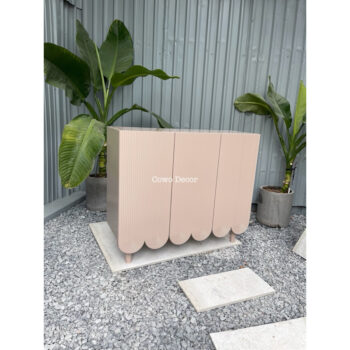 Tủ tivi cánh hoạ tiết Rèm | Cowodecor