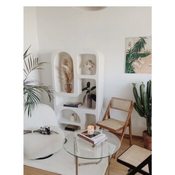 [ảnh thật] Tủ gỗ kệ sách gỗ trang trí sơn trắng COWO DECOR