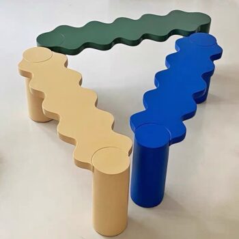 [ảnh thật] Bàn sóng 2 trụ 100x40x30 #cowodecor