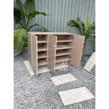 Tủ tivi cánh hoạ tiết Rèm | Cowodecor