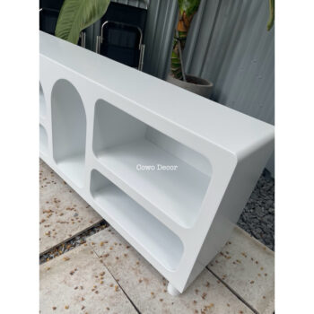[ảnh thật - cowodecor] Tủ tivi trang trí Santo cạnh bo 160x58x30 #cowo