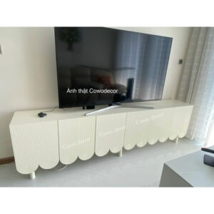 Tủ tivi cánh hoạ tiết Rèm | Cowodecor