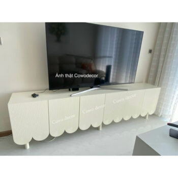 Tủ tivi cánh hoạ tiết Rèm | Cowodecor