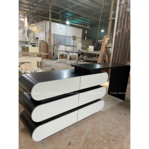Set bàn phòng ngủ 3 tầng uốn cong | cowo decor